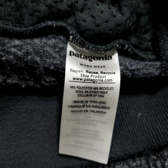 Patagonia Full-Zip WOOL Pile Fleece Sweatshirt - Grey Small Recycled Wool - Picture 6 of 6